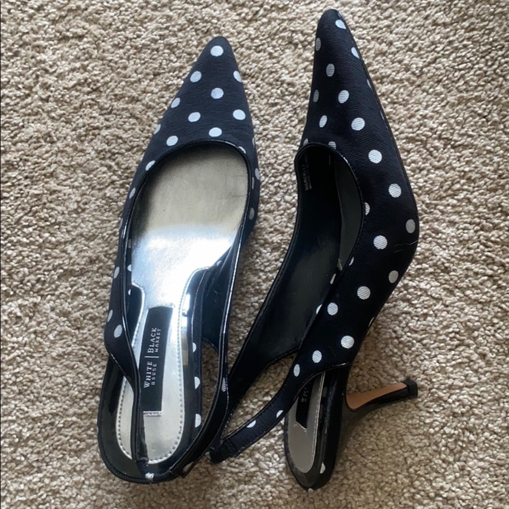 Black & White Polka Dot Pumps 🖤🤍
